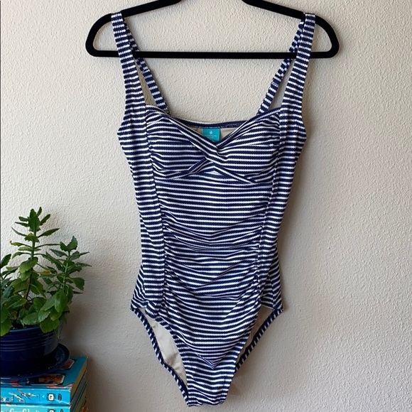 Coastal Blue Swimsuit One Piece Size Medium - Picture 1 of 10